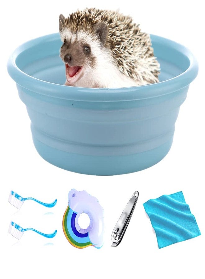 WOLEDOE Hedgehog Bath Supplies Kit, Bathtub and Cleaning Brush - Image 1